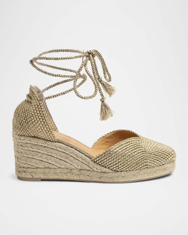 Cora Woven Ankle-Tie Espadrilles